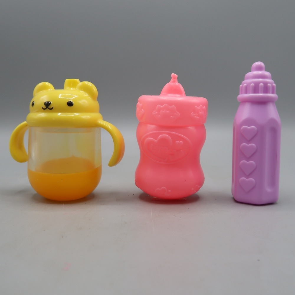 Jakks Perfectly Cute Magic Sippy Cup CPK Pink Bottle Baby Doll Accessory Lot